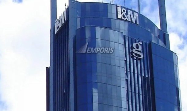 Image of I&M Bank Logo on their building in Nairobi