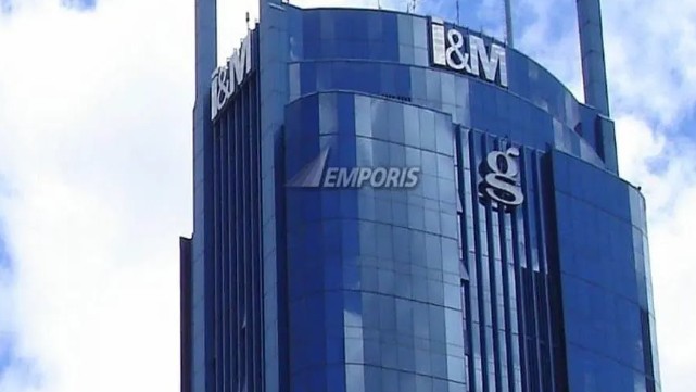 Image of I&M Bank Logo on their building in Nairobi