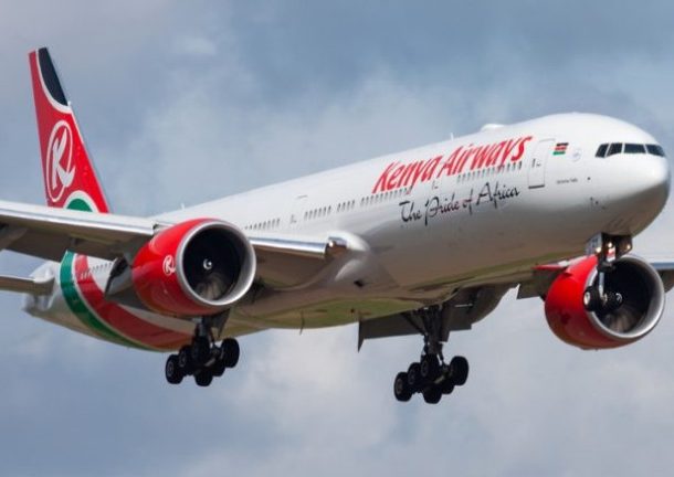 Image of Kenya Airways flight taking off