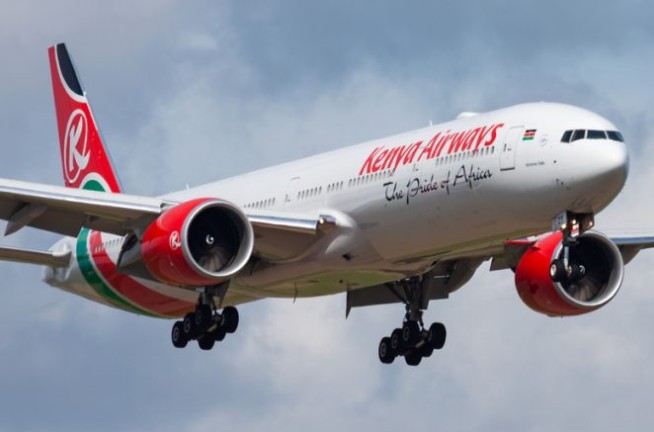 Image of Kenya Airways flight taking off